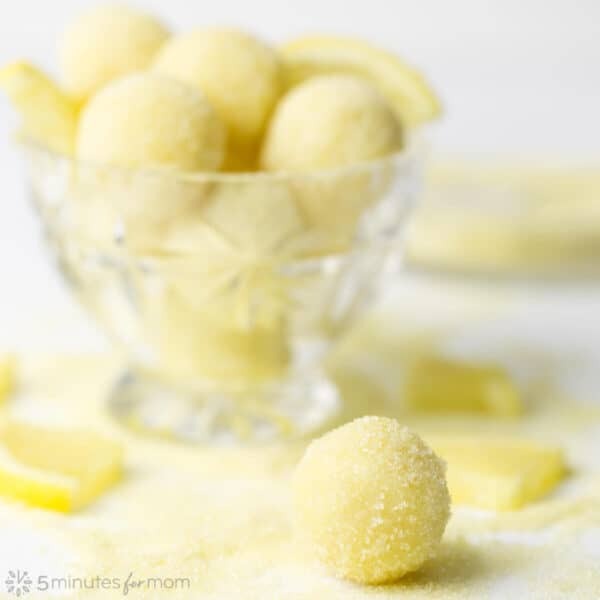 White Chocolate Truffles with Lemon Sugar