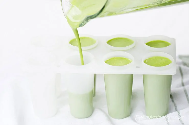 green smoothie popsicle