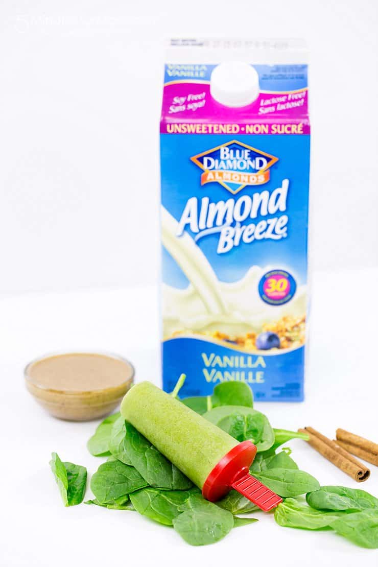 green smoothie popsicle
