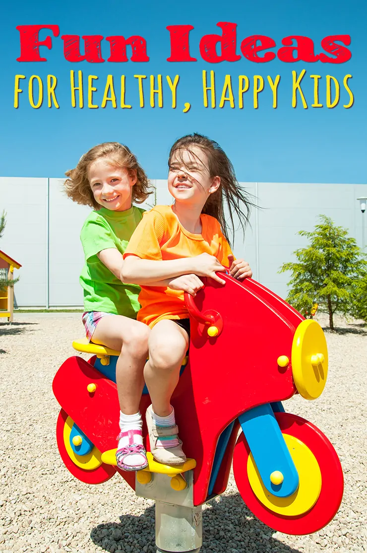 Happy kids playing outdoors