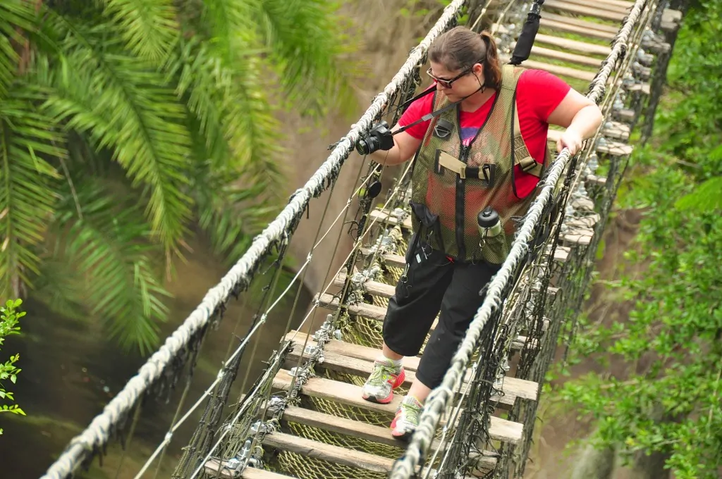 Wild Africa Trek - Rope Bridge - Dawn Cullo - camera