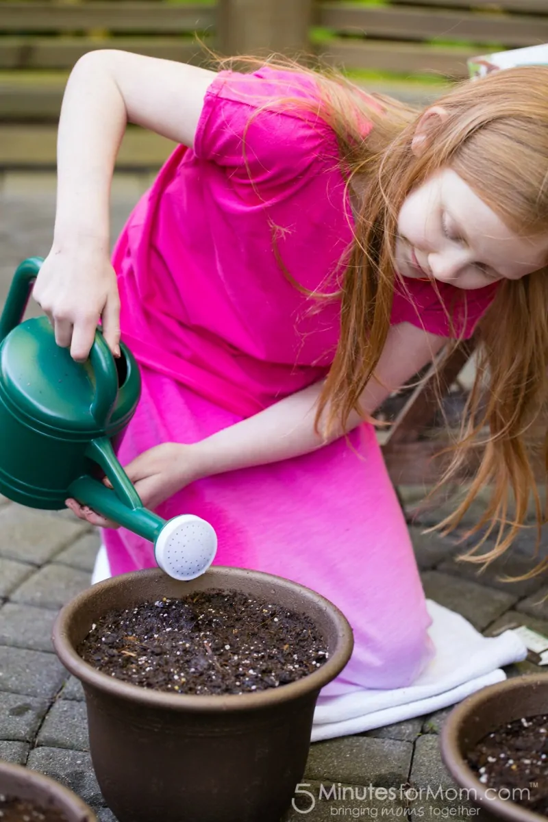 Julia planting seeds