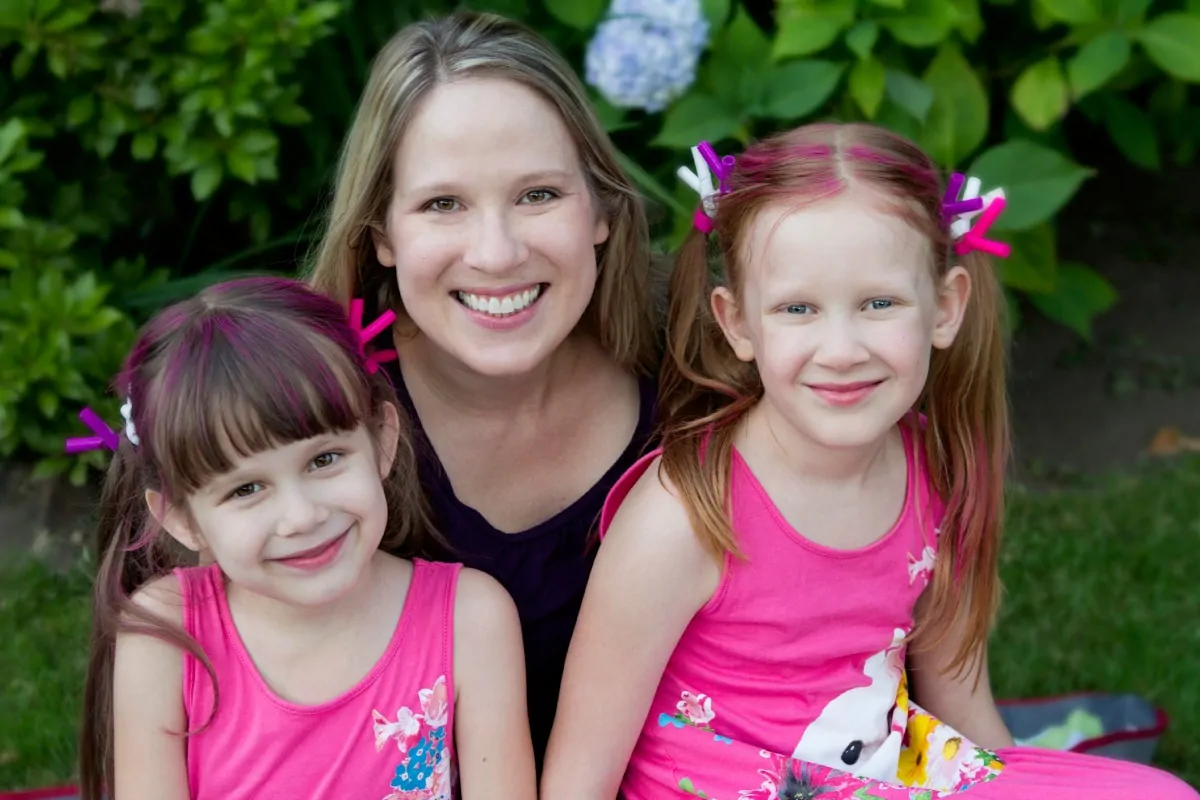 Susan with Sophia and Julia with Fun Hair