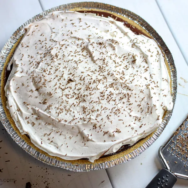 EASY Double Chocolate Pudding Pie