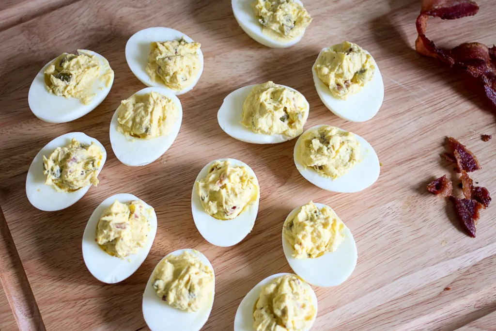 Perfect Deviled Eggs with Bacon & Jalapeno