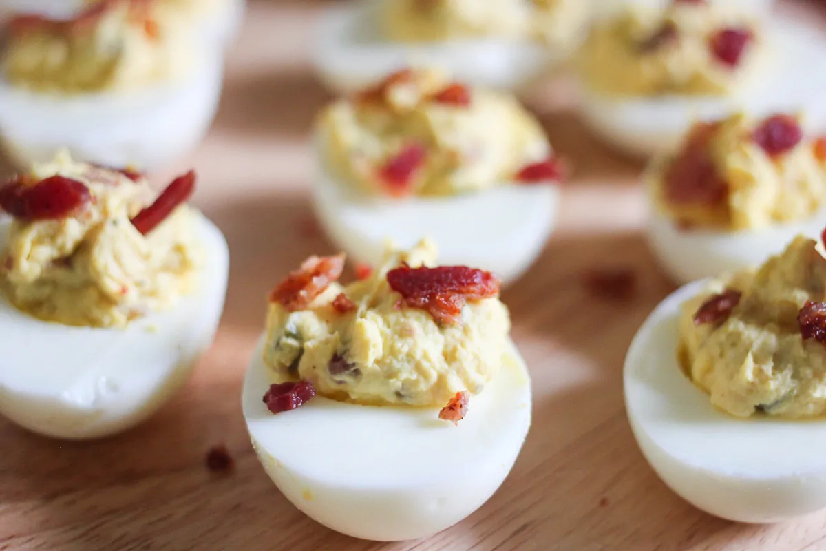 Perfect Deviled Eggs with Bacon & Jalapeno