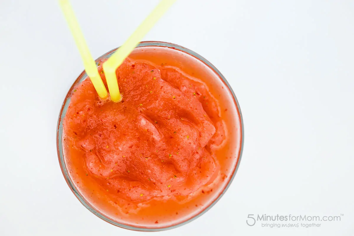 homemade strawberry slushie