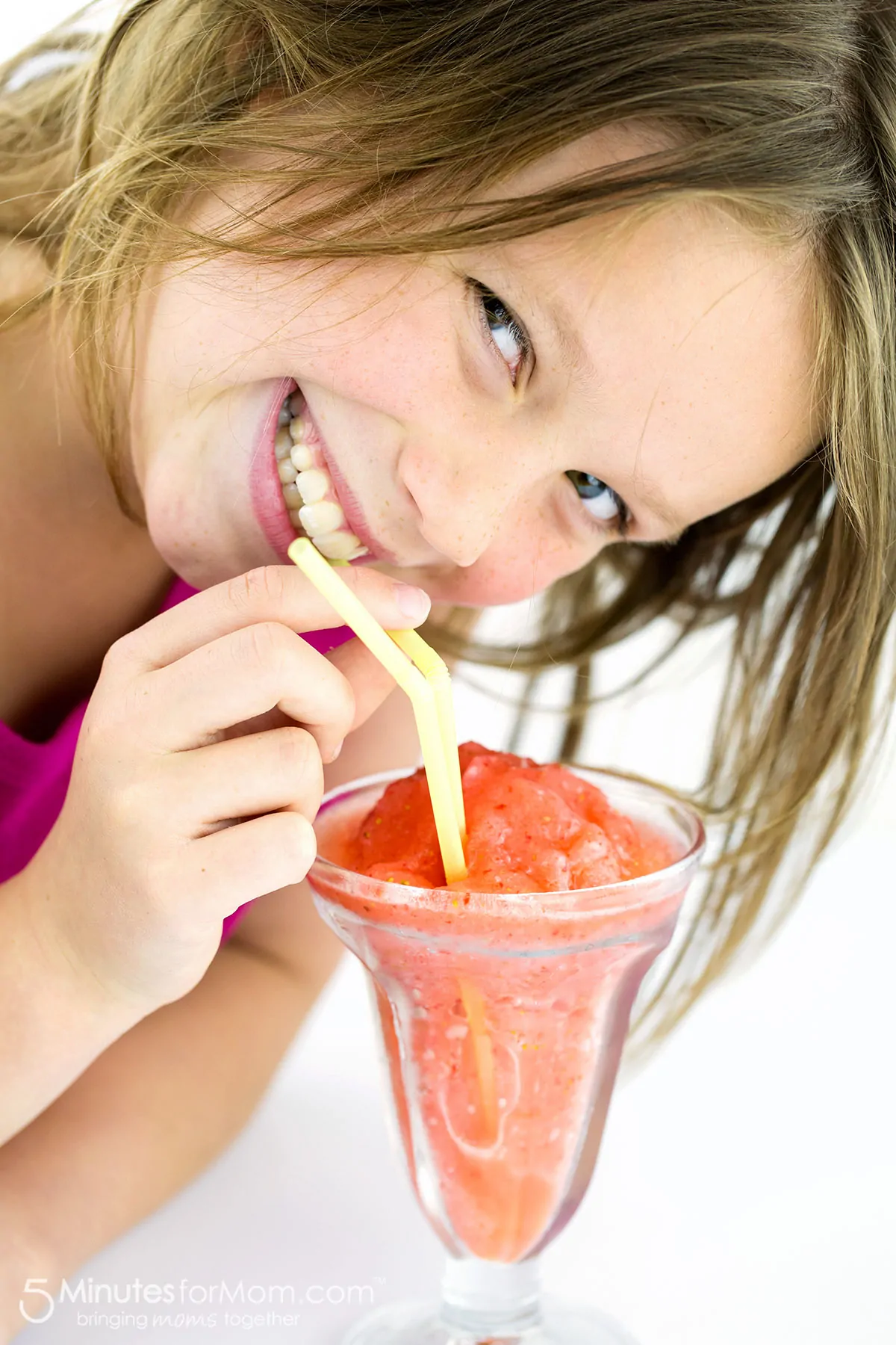 homemade strawberry slushie