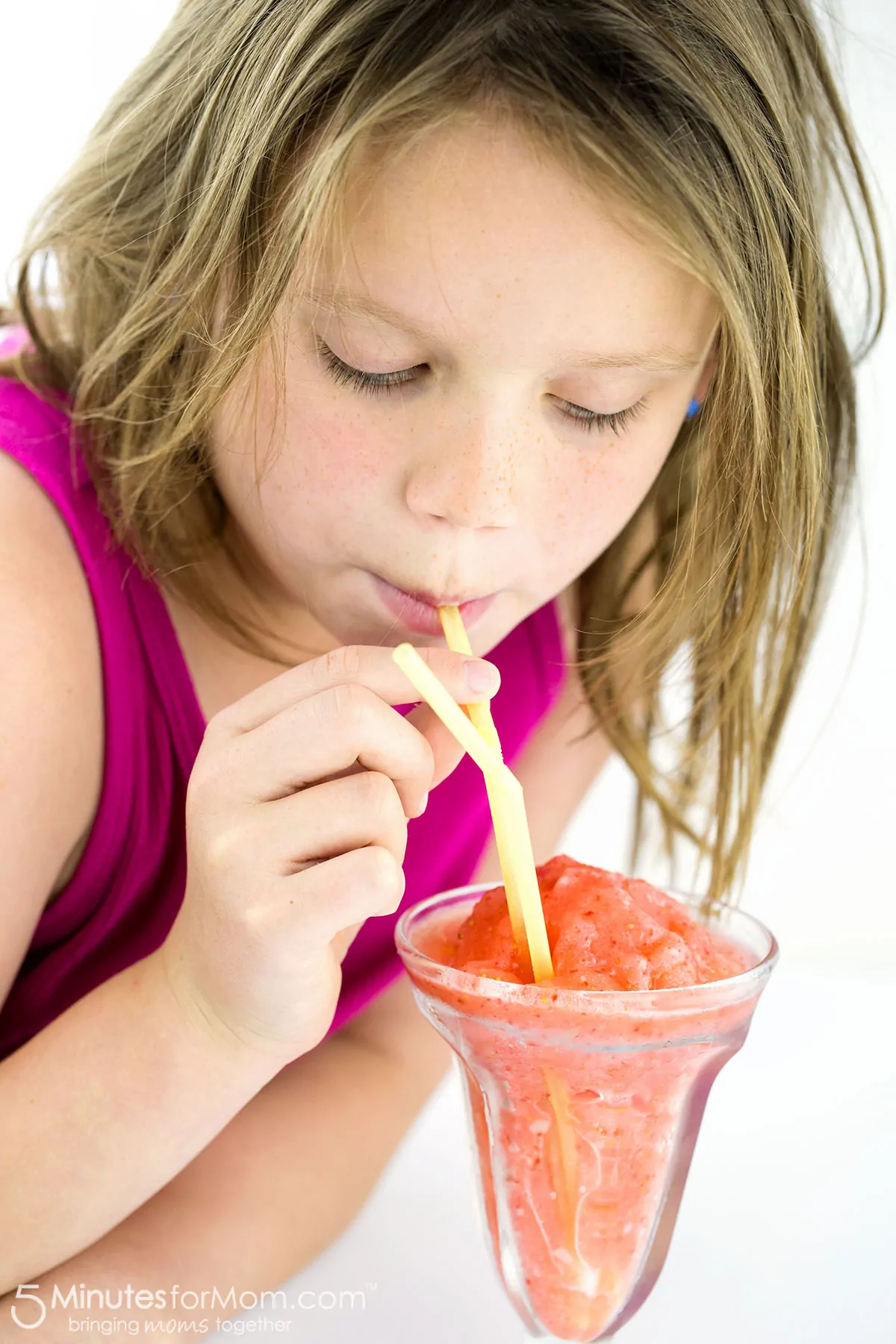 homemade strawberry slushie