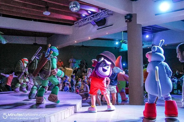 Dance Party with Nickelodeon Characters at Azul Hotels Riviera Maya Mexico