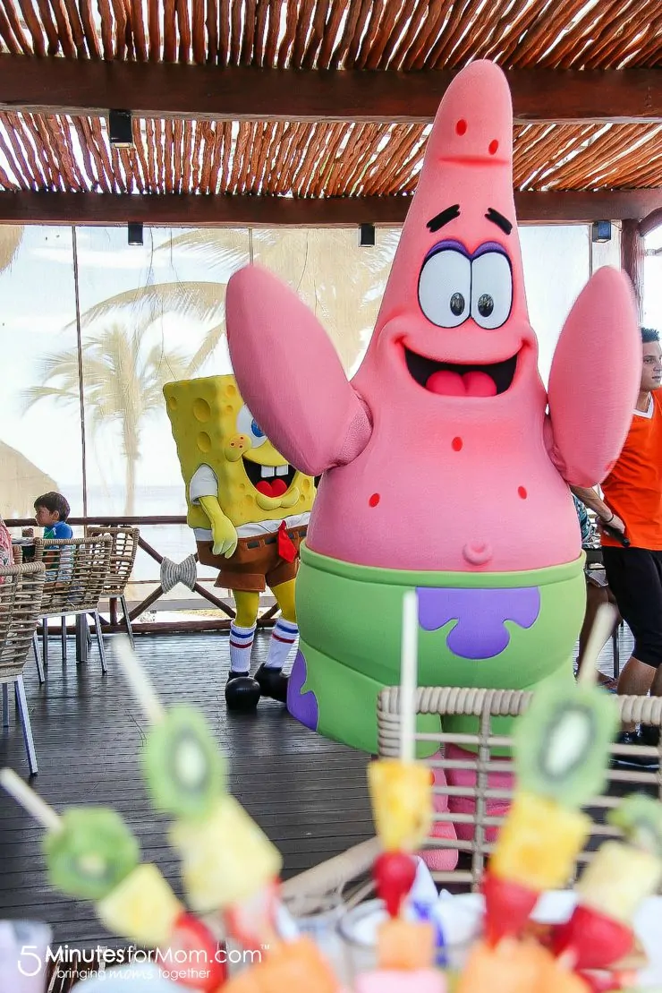 Dine with Spongebob and Patrick at Azul Hotels Nickelodeon Experience in Riviera Maya