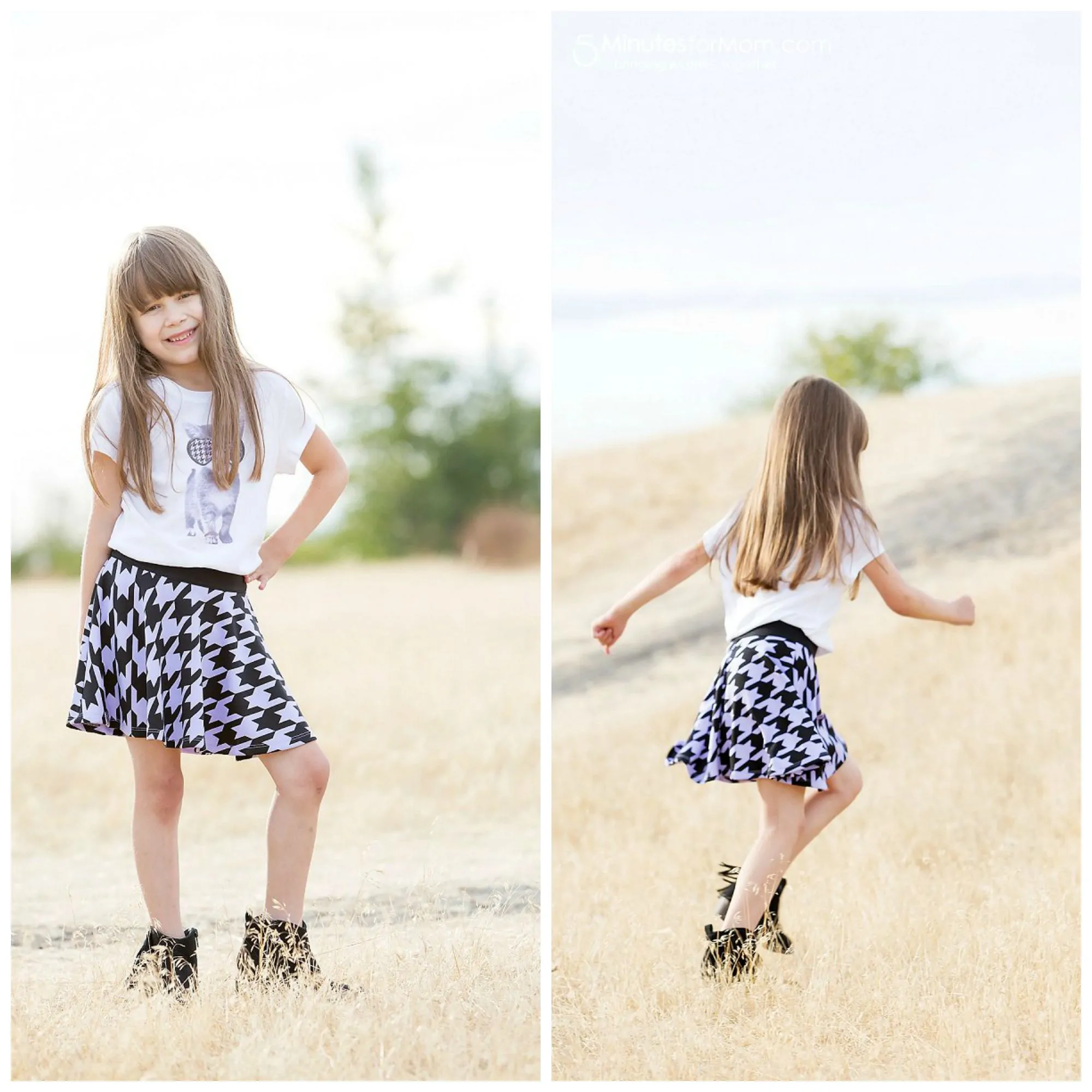 Justice Back to School - Kitten Top with Skirt