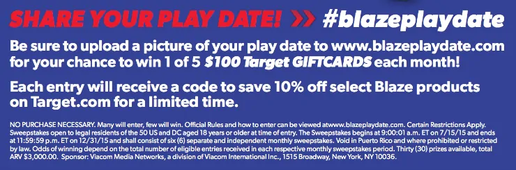 Share your Play Date - Giveaway Info