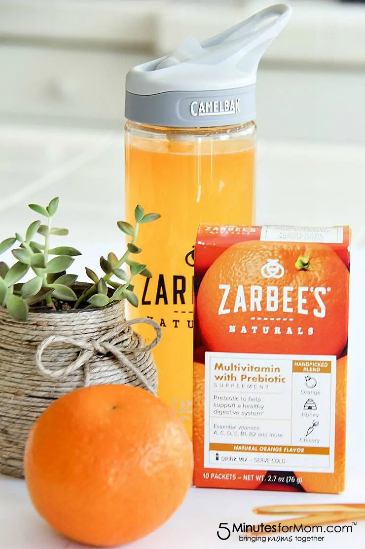 Zarbee's Multivitamin with Prebiotic Drink Mix in Orange flavor