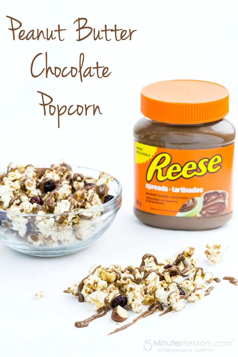 Delicious Peanut Butter Chocolate Popcorn