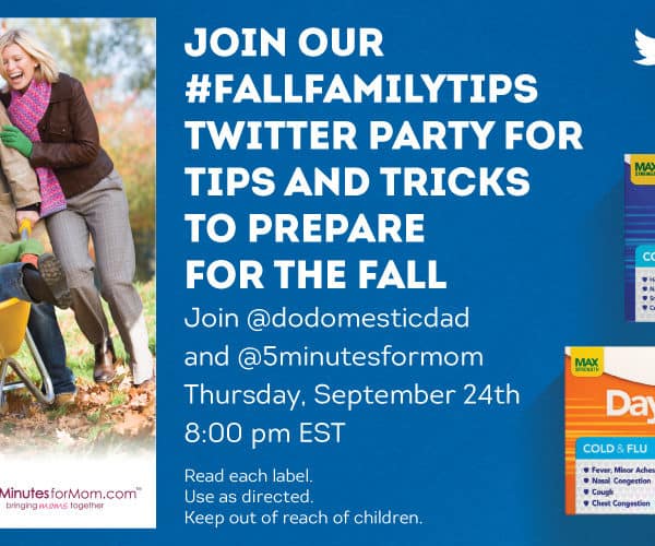 Join #FallFamilyTips Twitter Party – Sept 24, 8pm ET – Prizes US & Canada