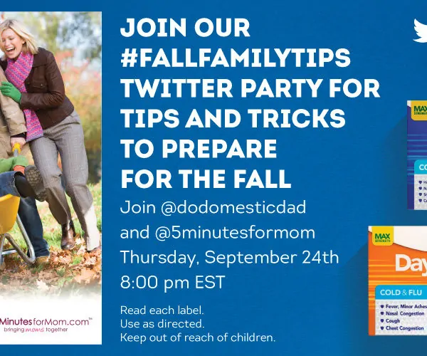 Join #FallFamilyTips Twitter Party – Sept 24, 8pm ET – Prizes US & Canada