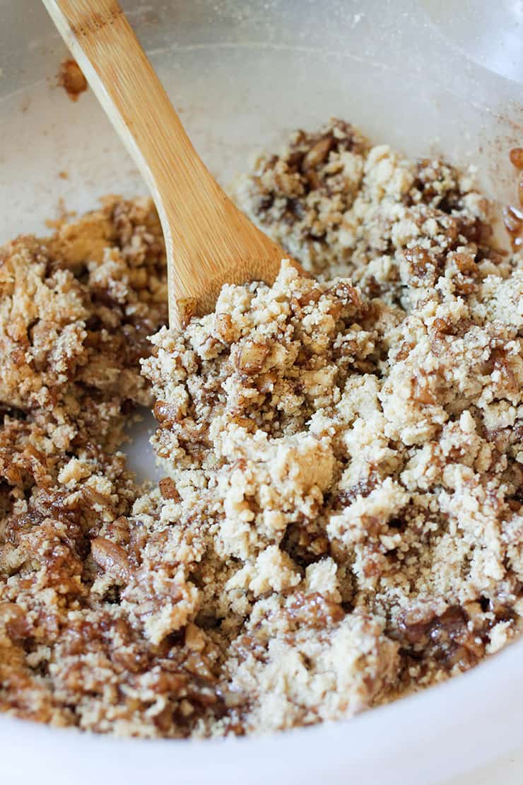 Mixing batter for Apple Cinnamon Chip Cookies