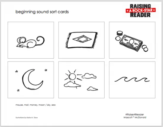 Beginning Sound Sort Cards