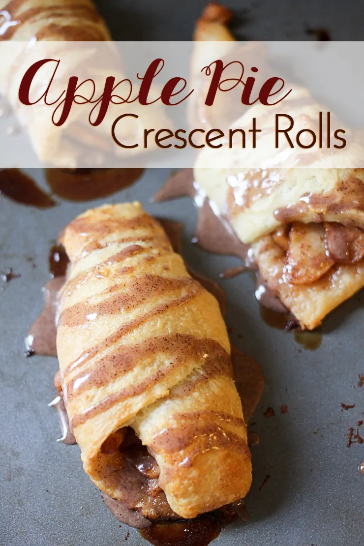 Delicious and Easy Apple Pie Crescent Rolls with Cinnamon Icing, LOVE these fall flavors!