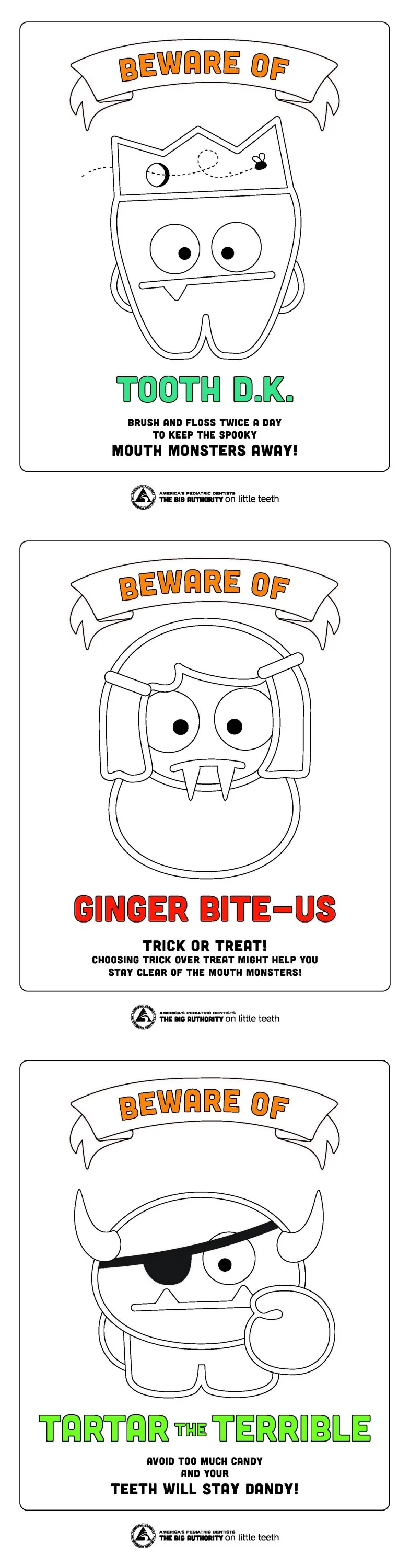 Mouth Monsters Coloring Pages - Free Printable