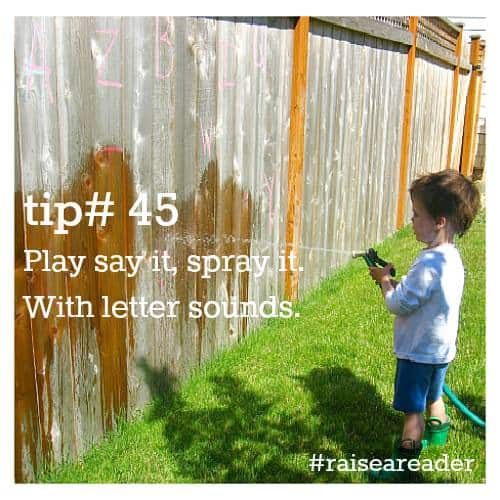 Raise a Reader Tip - Spray water to show letter sounds