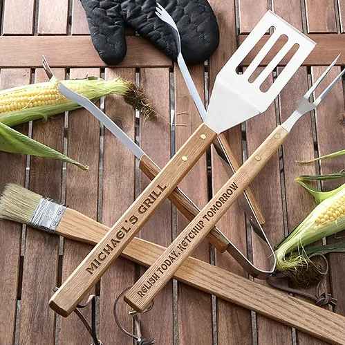 4-Piece Personalized BBQ Utensil Set