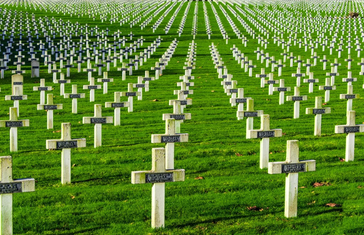 Cemetery world war one in France Vimy La Targette