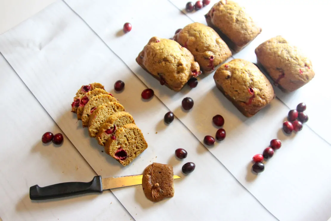 Cranberry Pumpkin Bread Recipe, perfect for a dinner party, Thanksgiving, or Christmas morning!