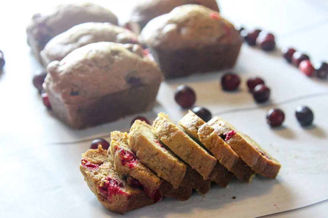 Cranberry Pumpkin Bread Recipe, perfect for a dinner party, Thanksgiving, or Christmas morning!