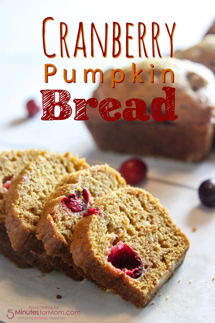 Cranberry Pumpkin Bread Recipe, perfect for a dinner party, Thanksgiving, or Christmas morning!