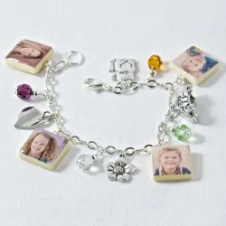 Personalized Photo Tile Charm Bracelet