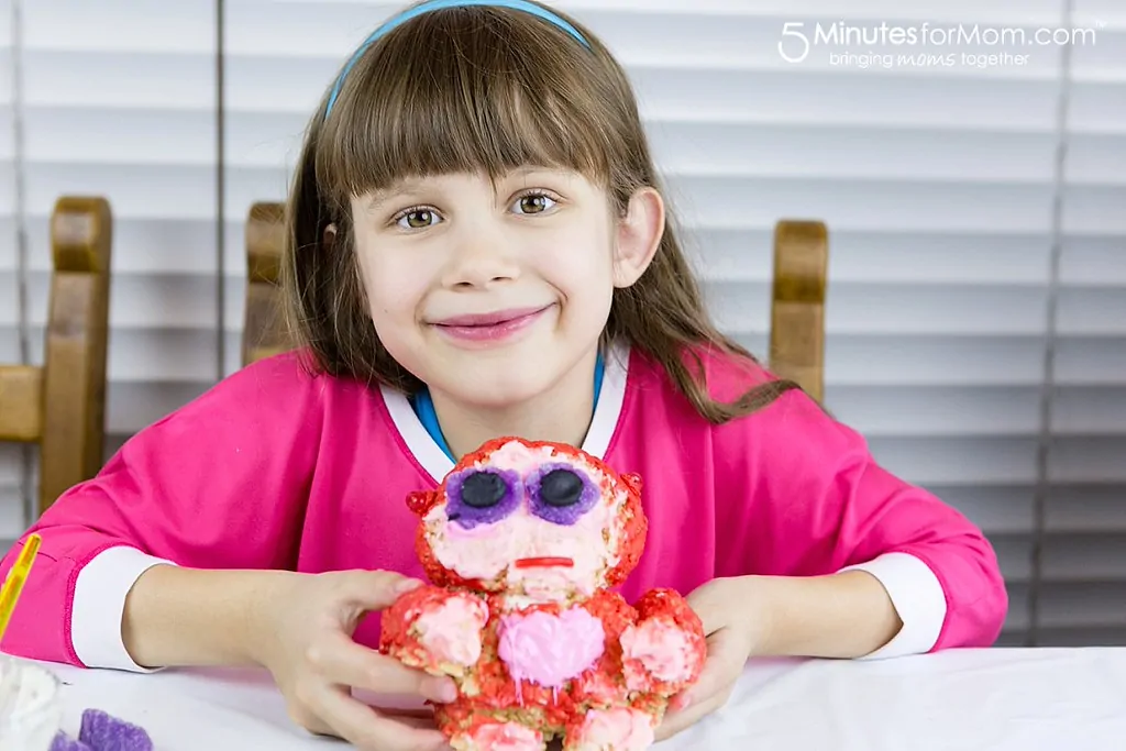 Sophia and Her Monkey Rice Krispies Treat