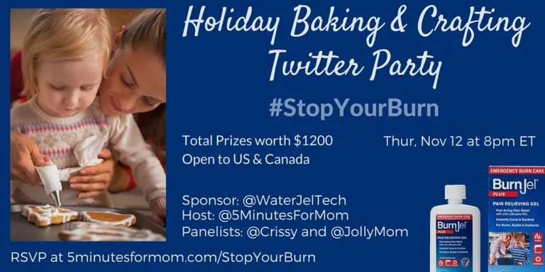 StopYourBurn Holiday Baking Twitter Party