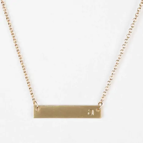 initial bar necklace