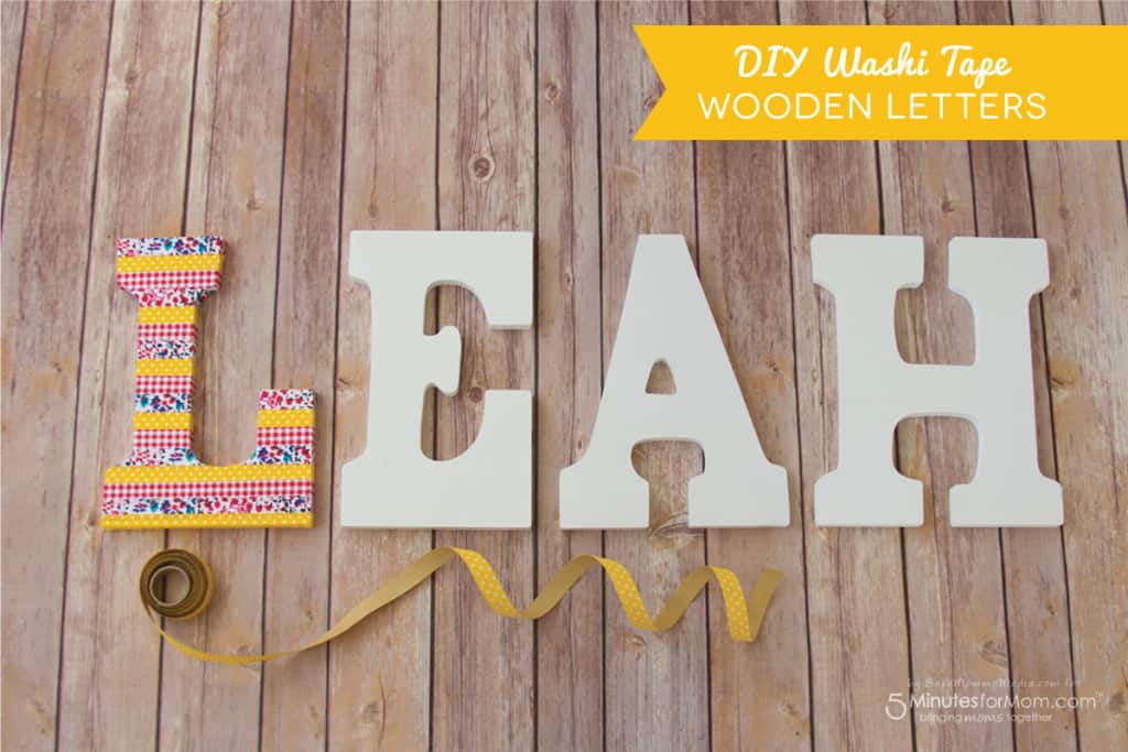 DIY Washi Tape Wooden Letters