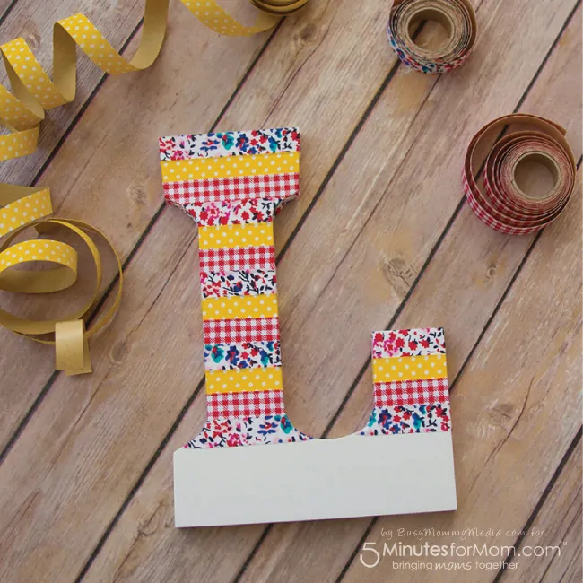 DIY Washi Tape Wooden Letters