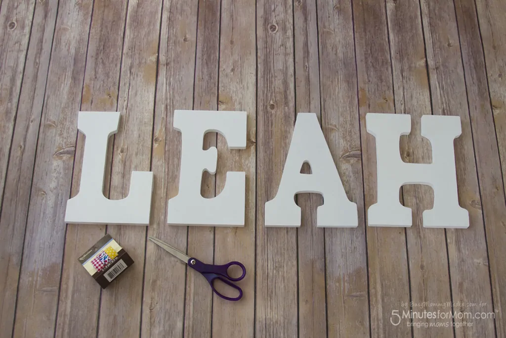 DIY Washi Tape Wooden Letters
