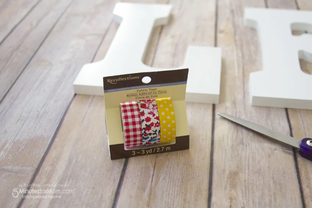 DIY Washi Tape Wooden Letters - How To Decorate Wooden Letters