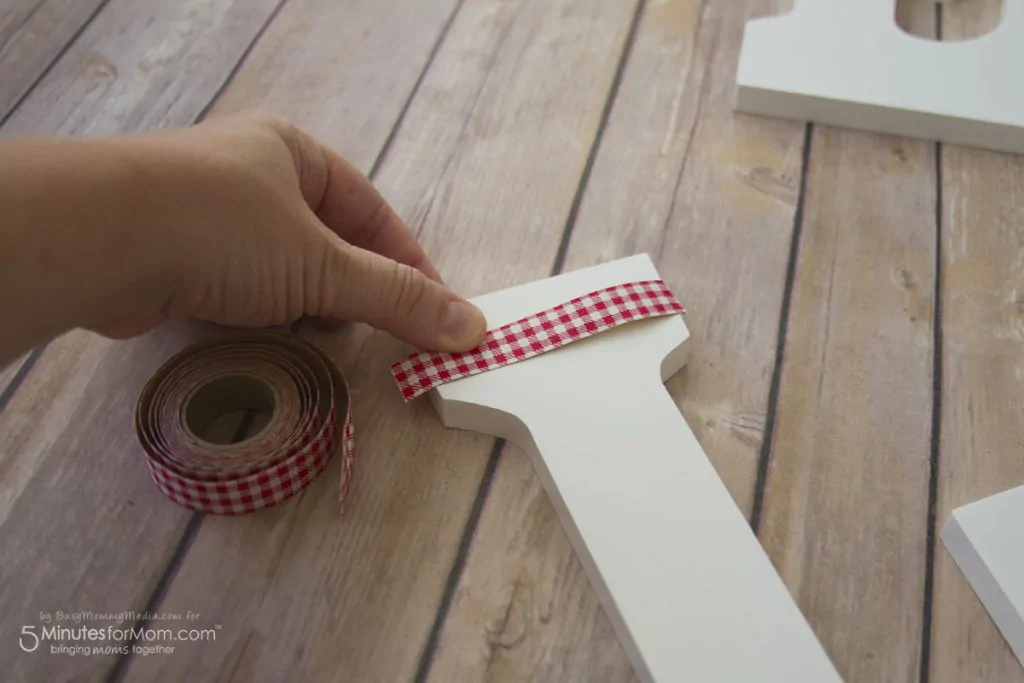 DIY Washi Tape Wooden Letters