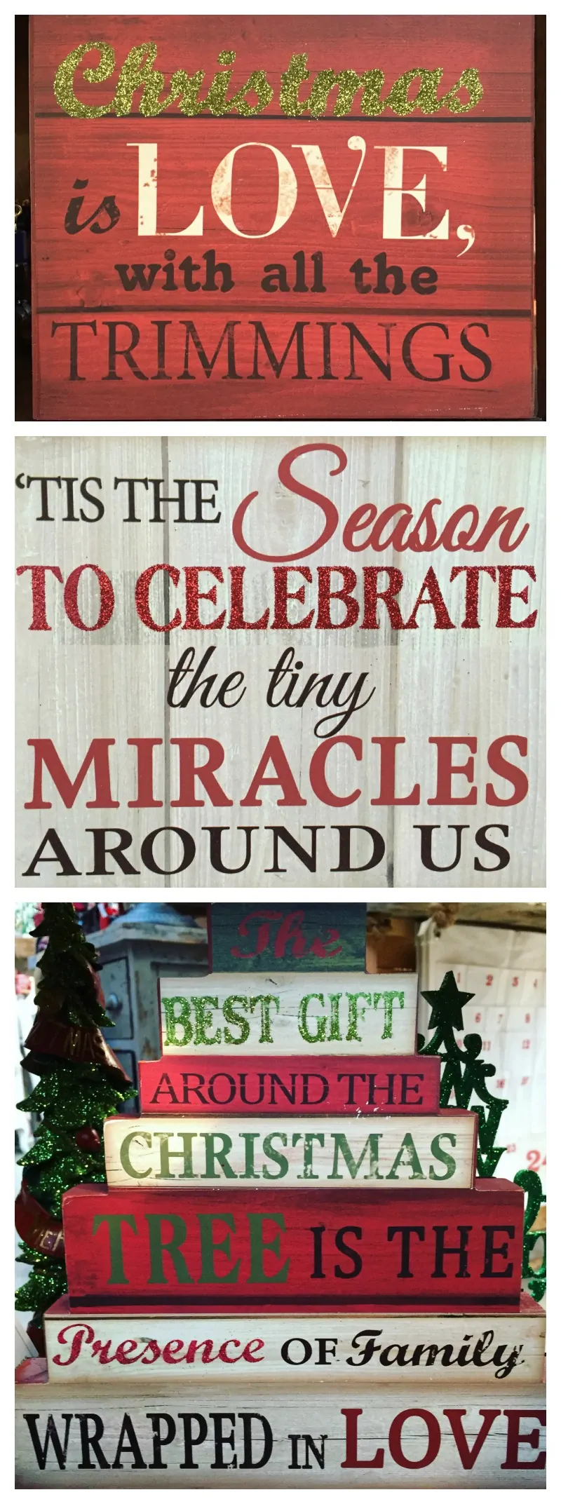 Christmas Word Art Signs