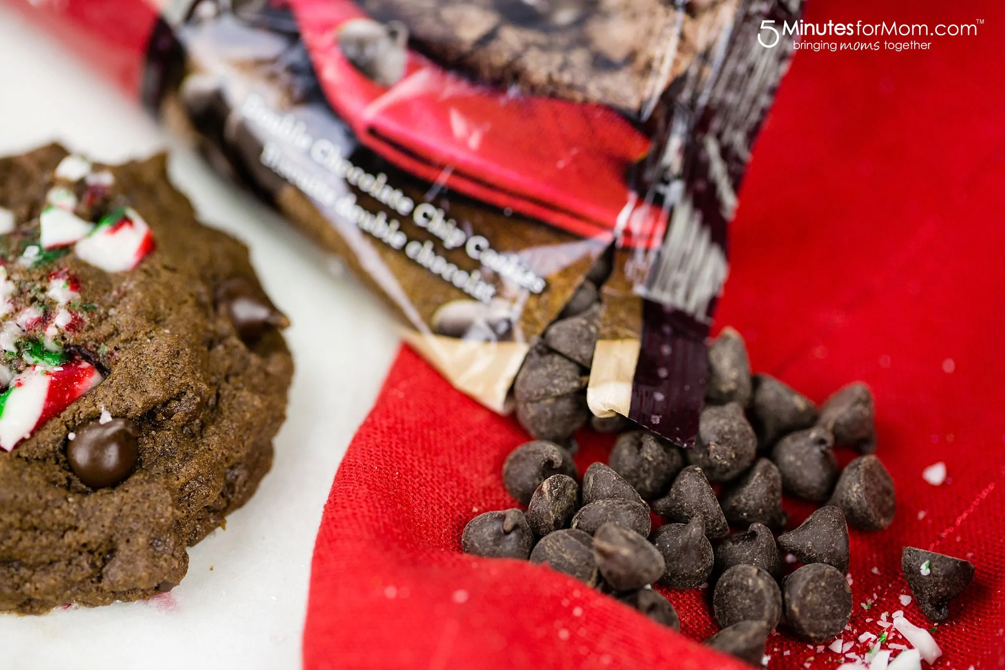 Dark Chocolate Chip Christmas Cookies