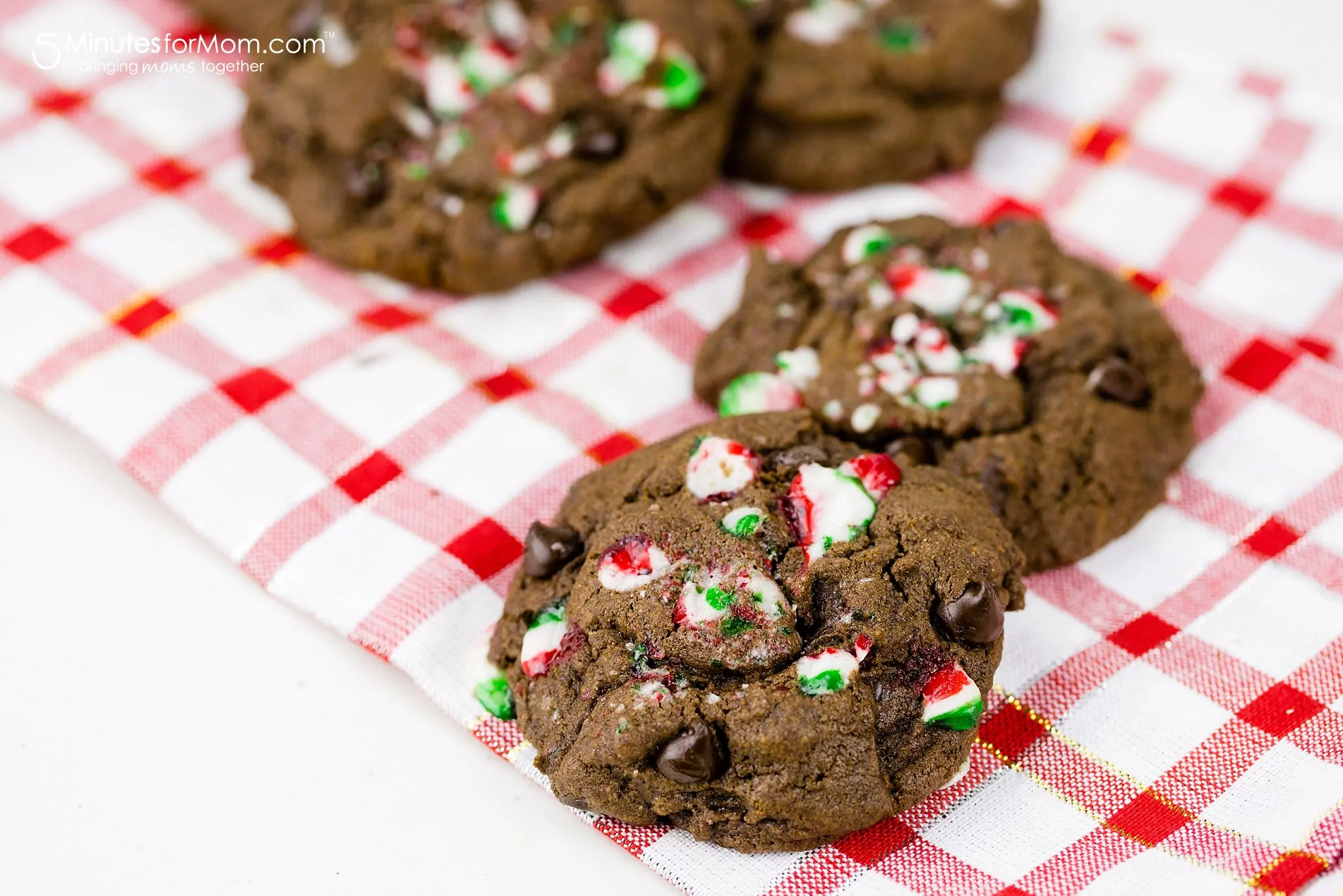 Dark Chocolate Chip Christmas Cookies