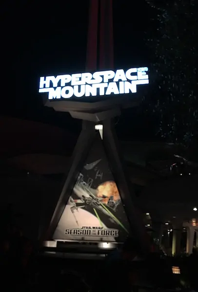 Disneyland - Hyperspace Mountain Sign - #StarWarsEvent