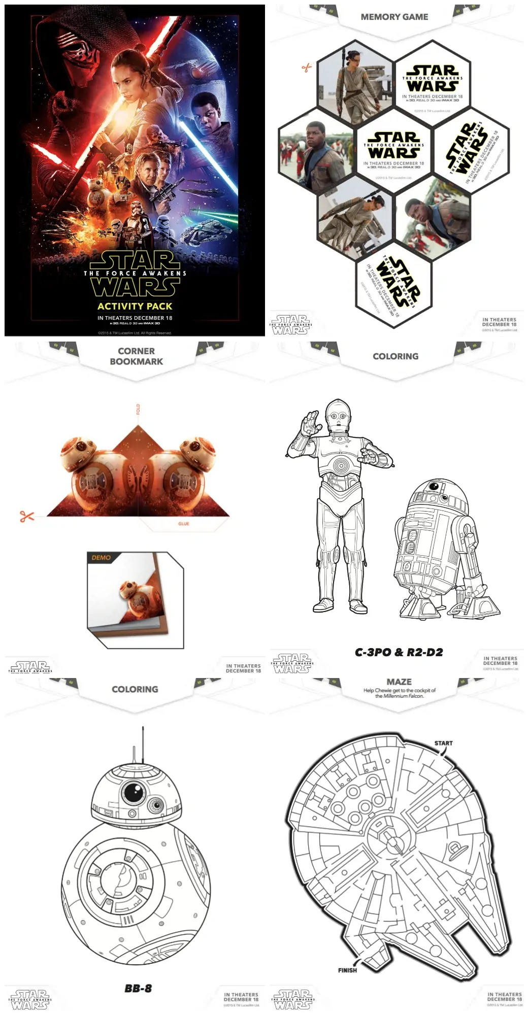 Free Star Wars Activity Pack with Star Wars Coloring Sheets