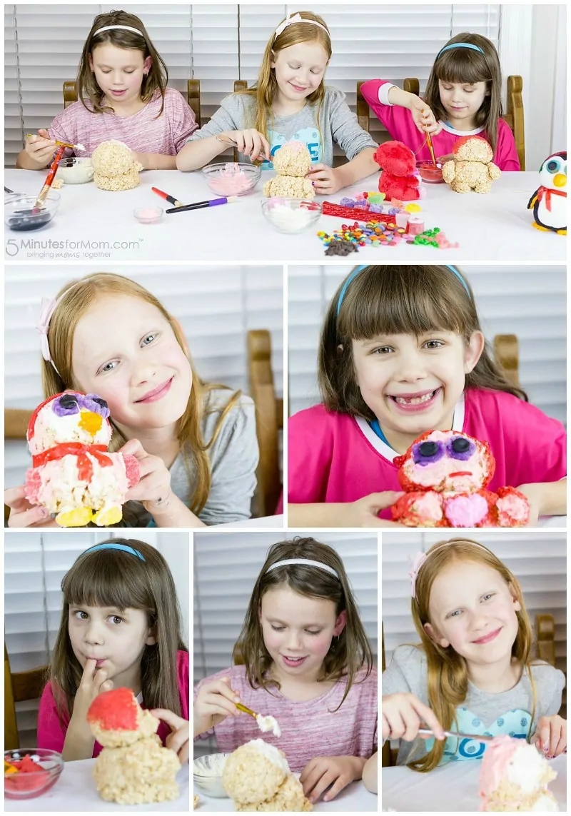 Girls making Rice Krispies Treats for Toys