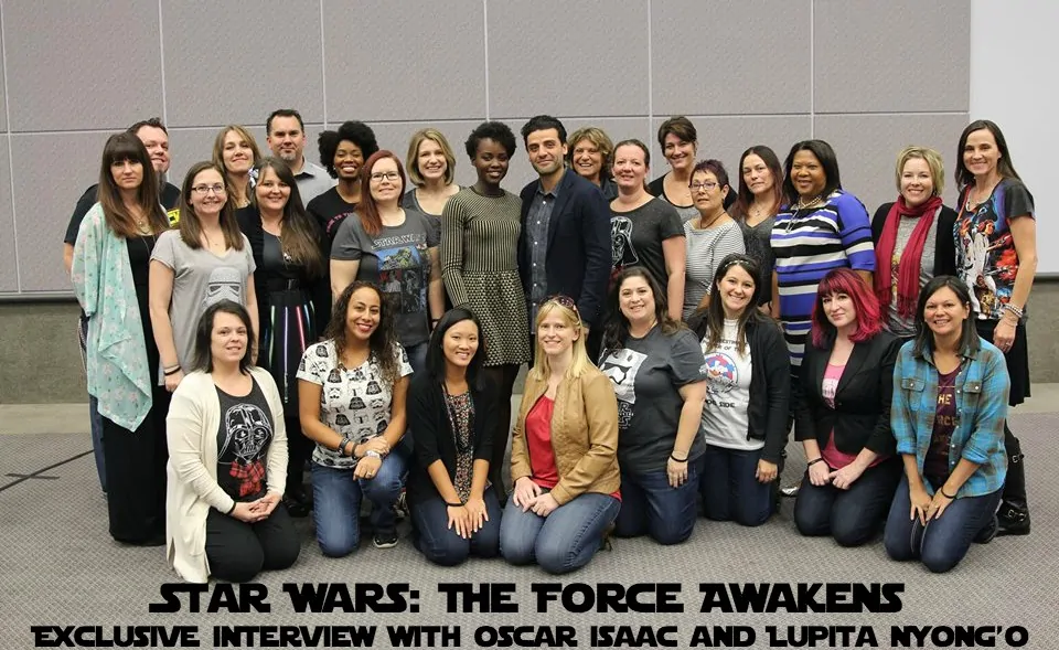 Oscar Isaac and Lupita Nyong'o - Group Photo - #StarWarsEvent