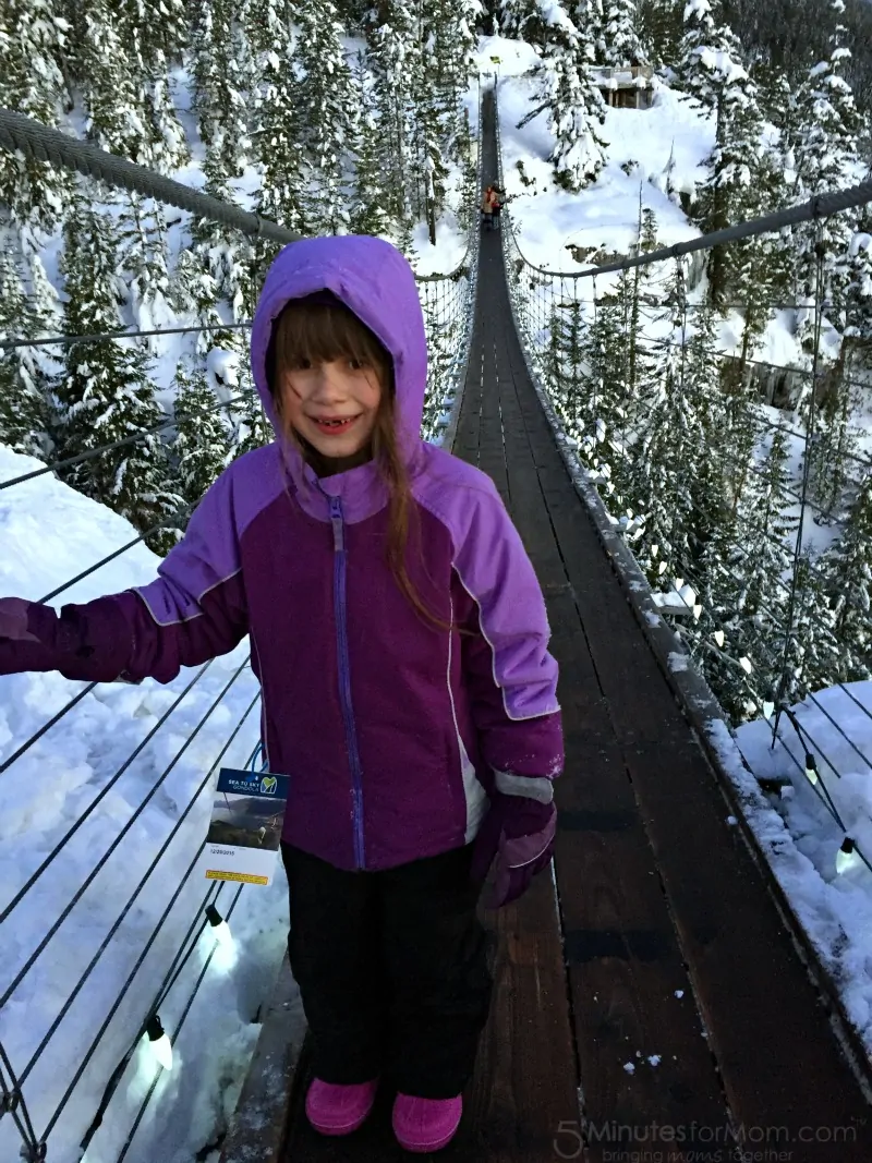 Sophia on Suspension Bridge