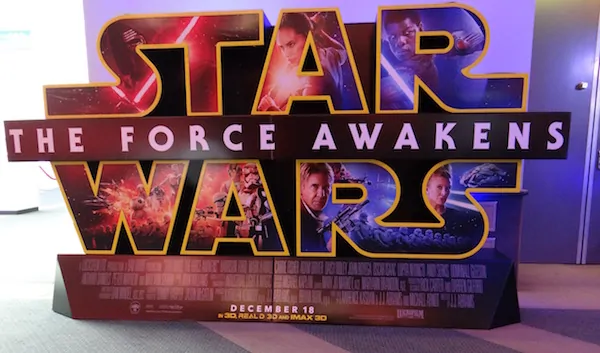 Star Wars The Force Awakens Movie Theatre Standee - #StarWarsEvent