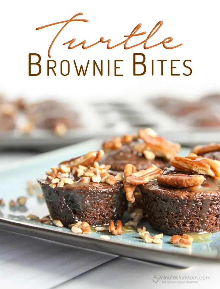 These Turtle Brownie Bites are definitely not healthy eating friendly but they sure are scrumptious!